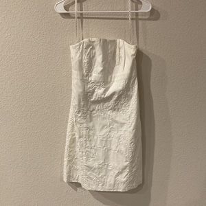 Lilly Pulitzer White Embroidered Strapless Dress